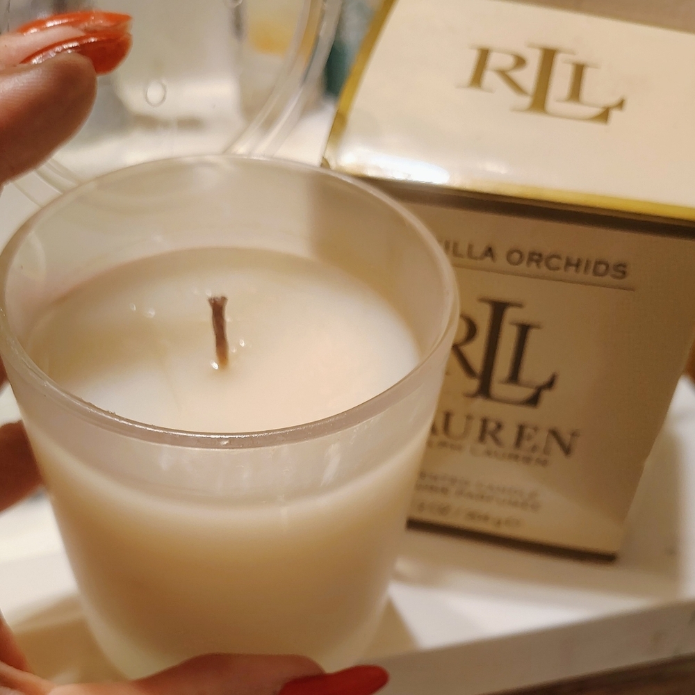 RALPH LAUREN LAUREN BOUGIE PARFUMEE VANILLA ORCHIDS SCENTED CANDLE IN BOX